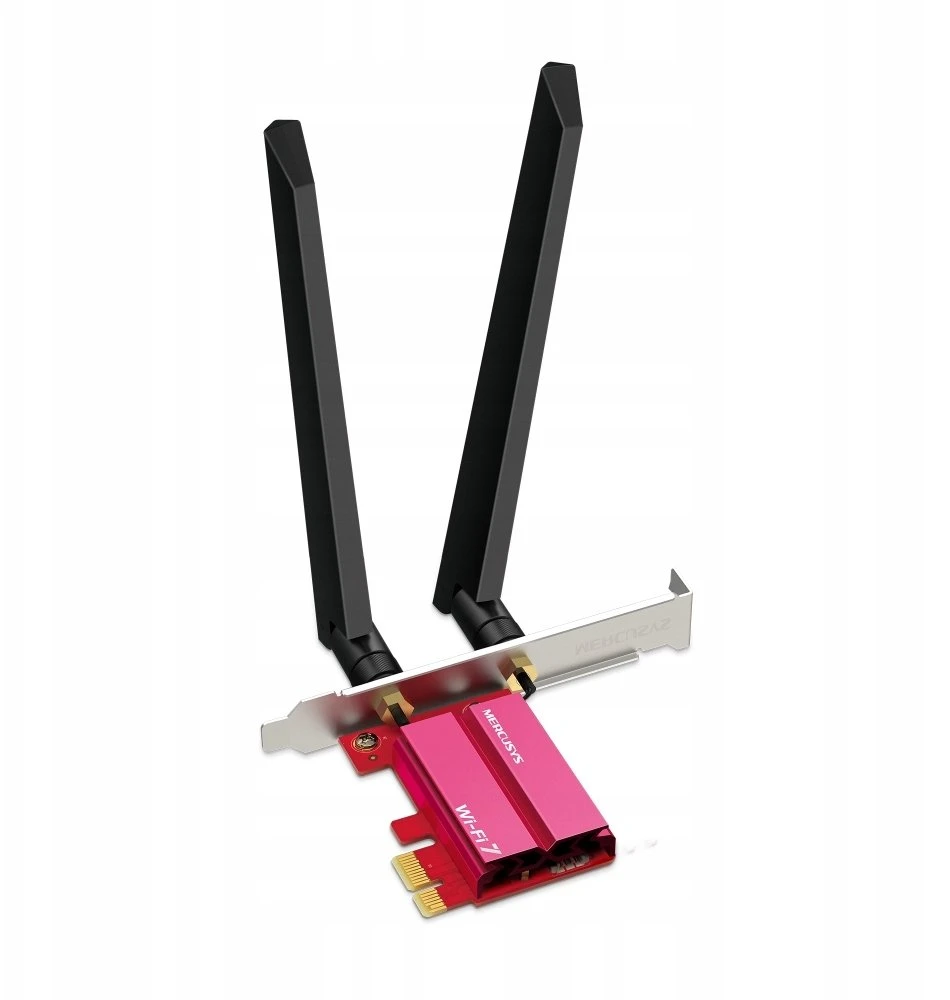 Mercusys MA47BE PCIe adapteris su rožiniu radiatoriumi