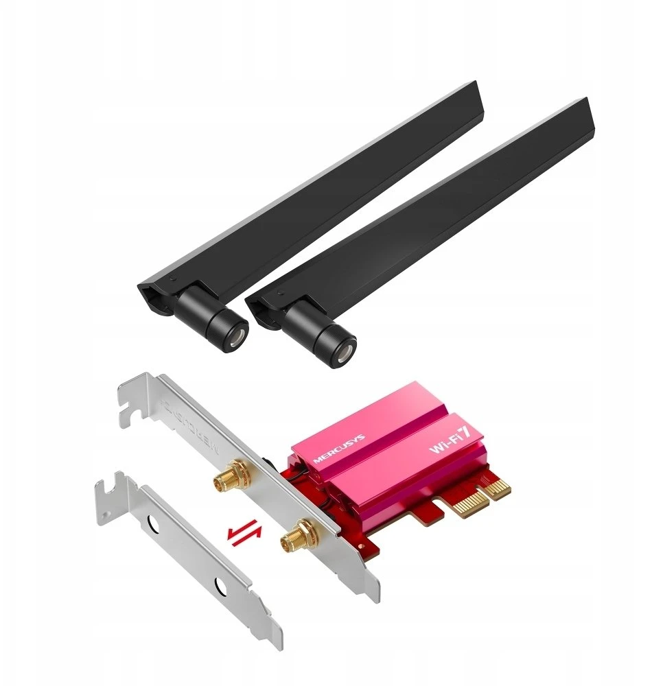 Mercusys MA47BE PCIe adapteris su antenomis