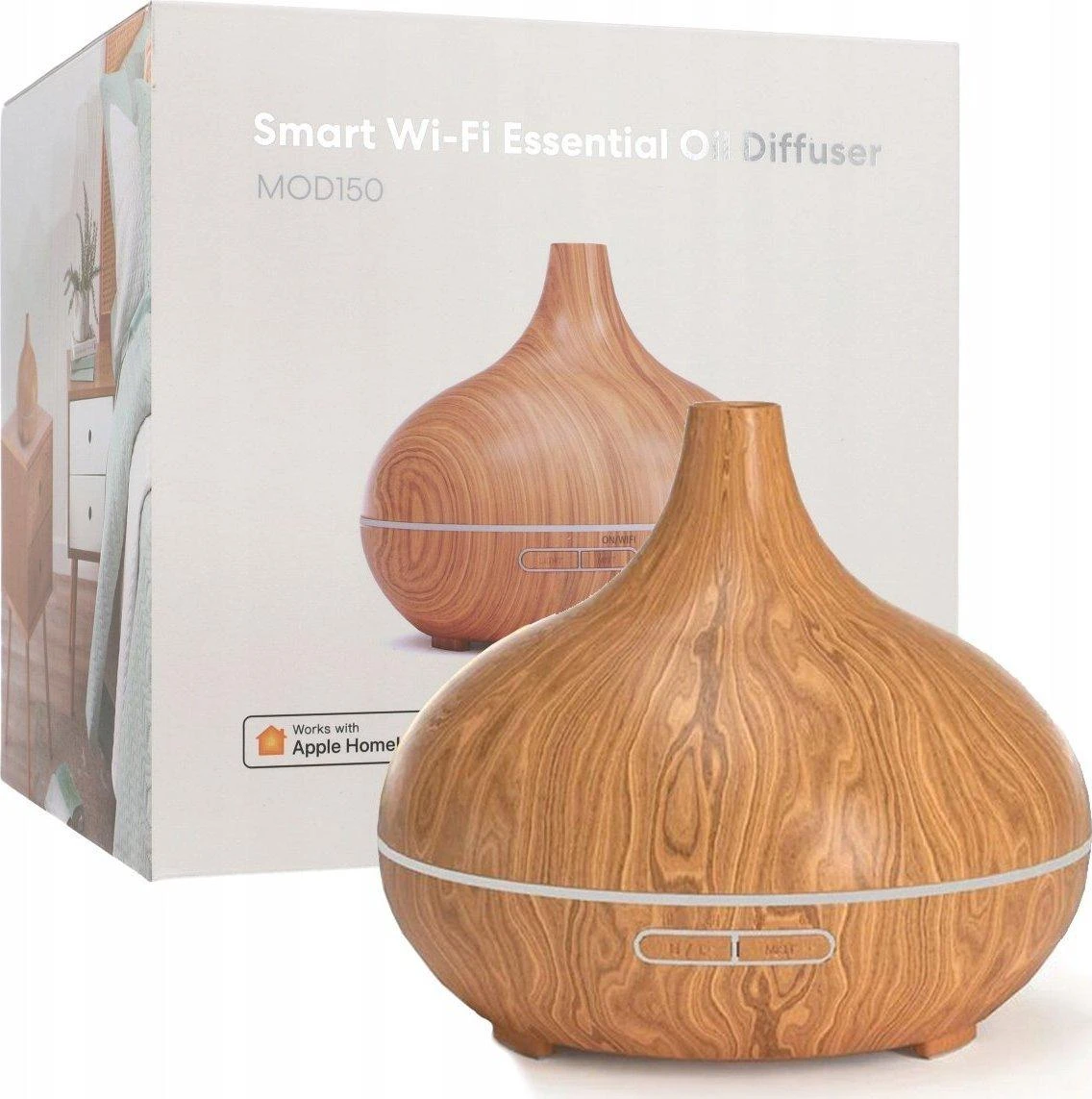 Drėkintuvas Išmanusis Wi-Fi eterinių aliejų difuzorius Meross (HomeKit)