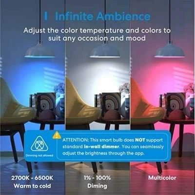 Inteligentna żarówka LED WiFi Meross MSL120 (HomeKit) (czteropak)