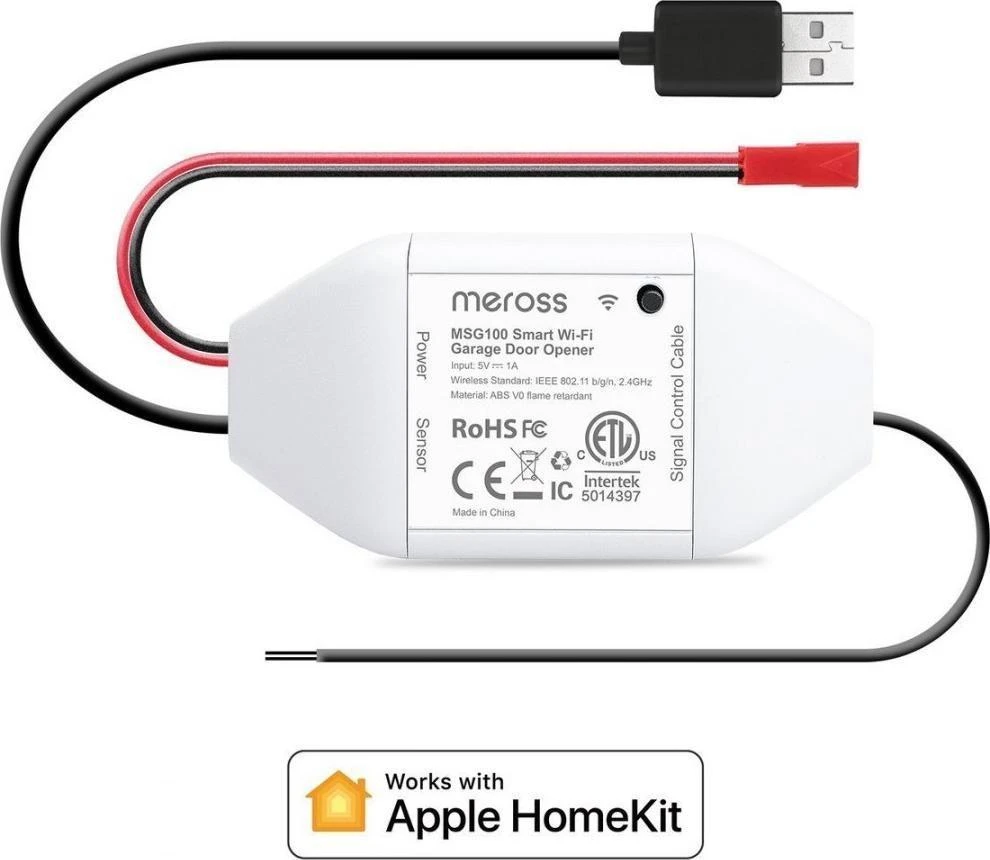 Meross MSG100HK išmanus garažo vartų valdiklis veikiantis su Apple Homekit