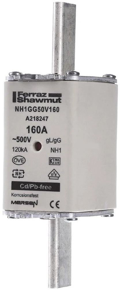 MERSEN Saugiklio įdėklas NH 1 160A 500VAC gG A218247