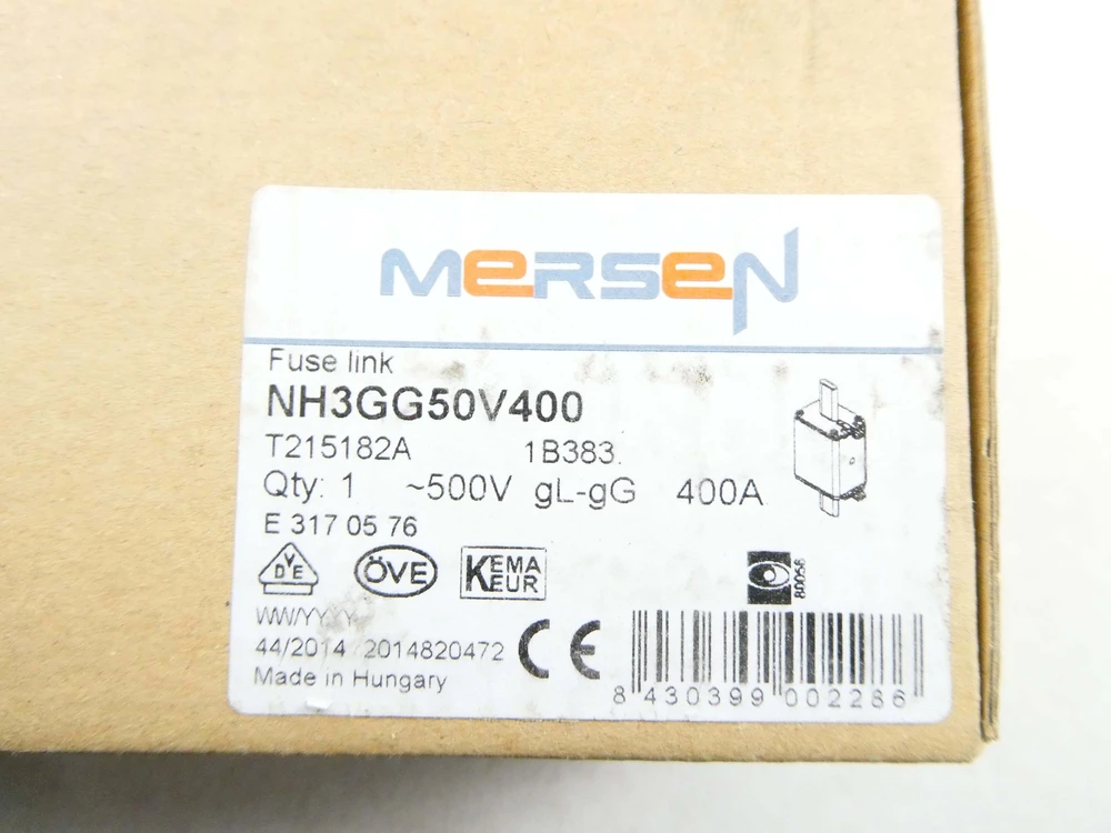 MERSEN Saugiklio įdėklas NH 3C 400A 500VAC gG T215182