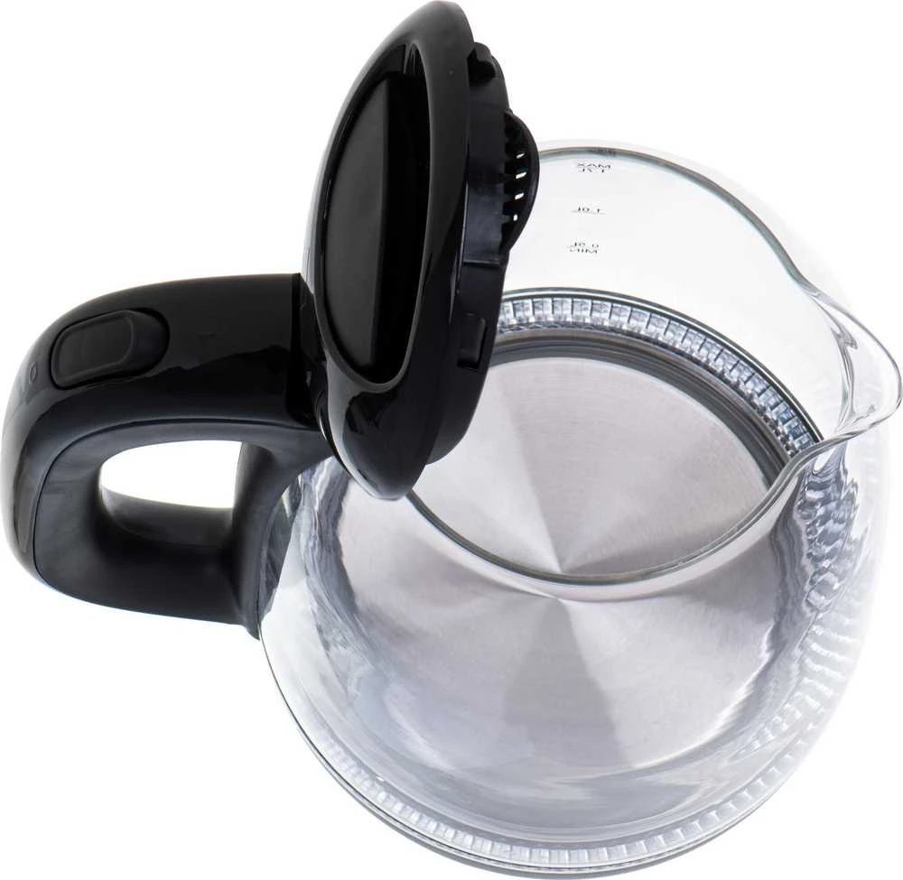 Mesko | Virdulys | MS 1302b | Electric | 2200 W | 1.7 L | Glass | 360° rotational base | Juodas