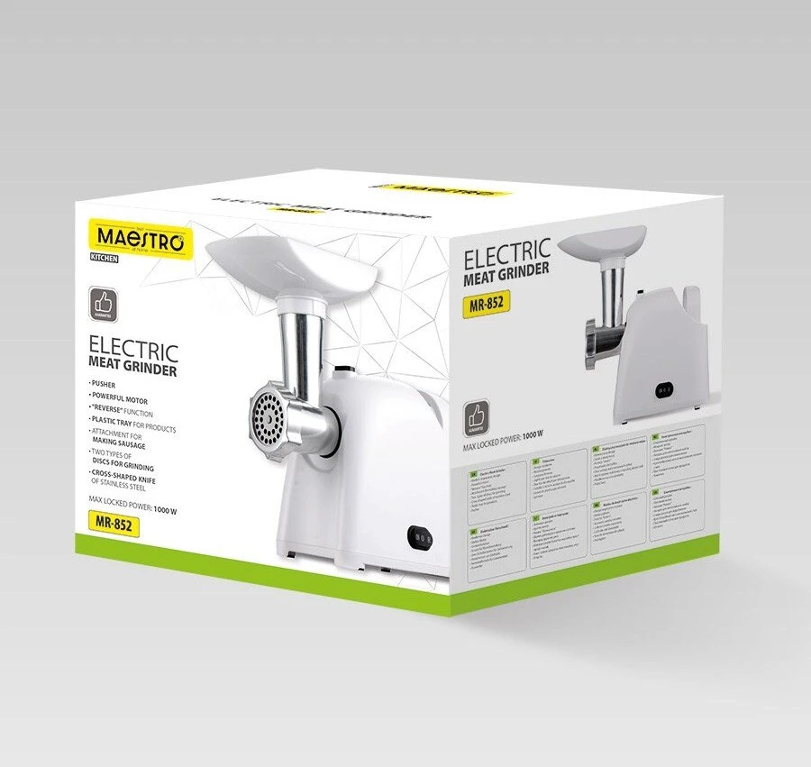 Mėsmalė MAESTRO MR-852 Meat Grinder 1000 W Baltas