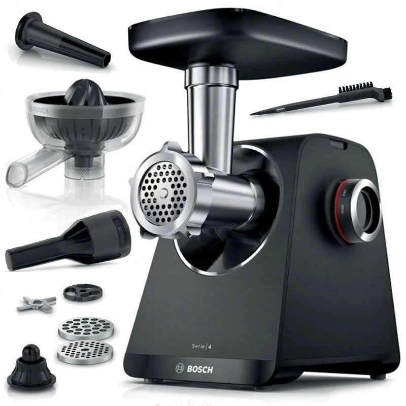 Bosch MFWS430B Serija 4, Mėsmalė, MultiPower Series 4, 1900 W, Juoda, Juodas