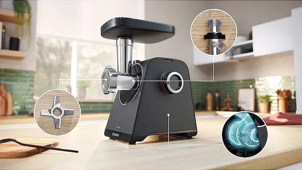 Bosch MFWS430B Serija 4, Mėsmalė, MultiPower Series 4, 1900 W, Juoda, Juodas