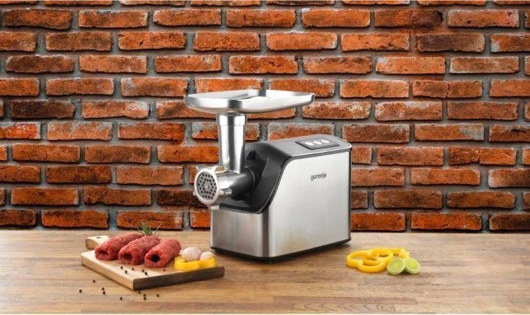 Mėsmalė Gorenje | Meat Grinder | MG2202XE | Stainless Steel/Juodas | 2200 W | Greičių skaičius 1 | Throughput (kg/min) 2.2