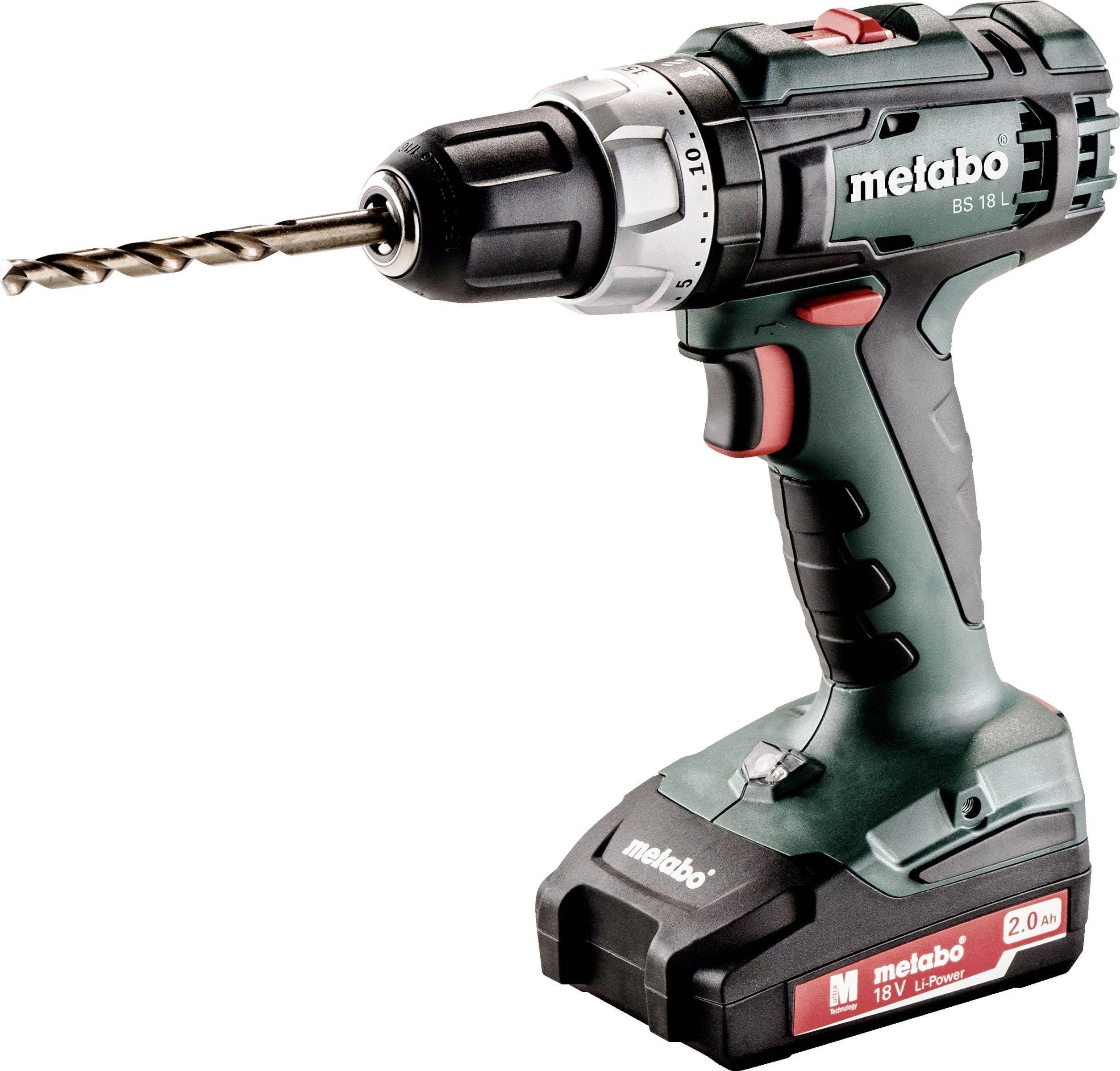 Akumuliatorinis suktuvas/gręžtuvas BS 18 L 2x2,0 Ah 13 mm, Metabo