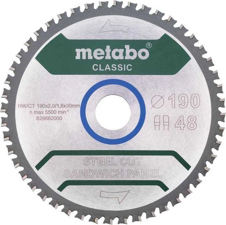 Pjovimo diskas Metabo FZ/FA STEEL CUT/SANDWICH PANEL CLASSIC; 190x30x48 mm; 4°