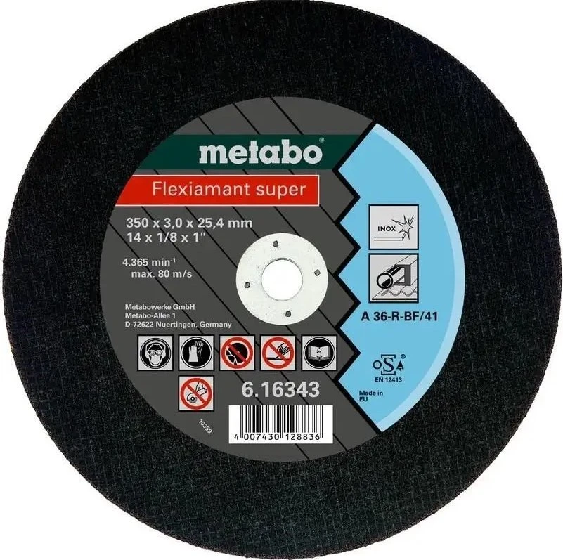 Metabo FLEXIAMANT SUPER A pjovimo diskas 36-R 3503,025,4 mm nerūdijančiam plienui