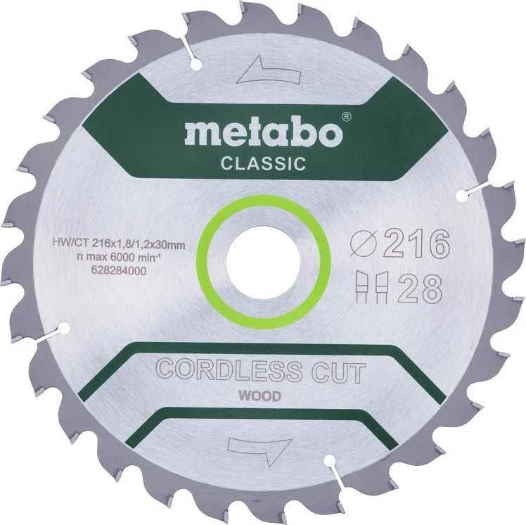 METABO DISKINIS PJŪKLAS HW/CT 216x30x28z AKUMULIATORINIS MEDIENOS PJOVIMAS CLASSIC