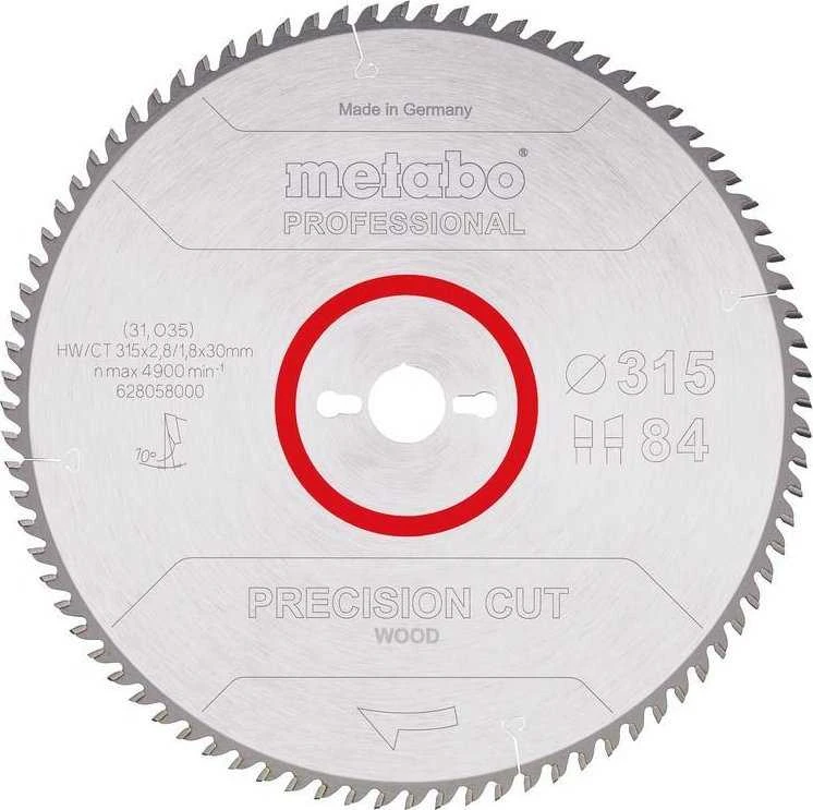 Pjovimo diskas medienai Metabo 628058000; 315x30 mm; Z84; 10°