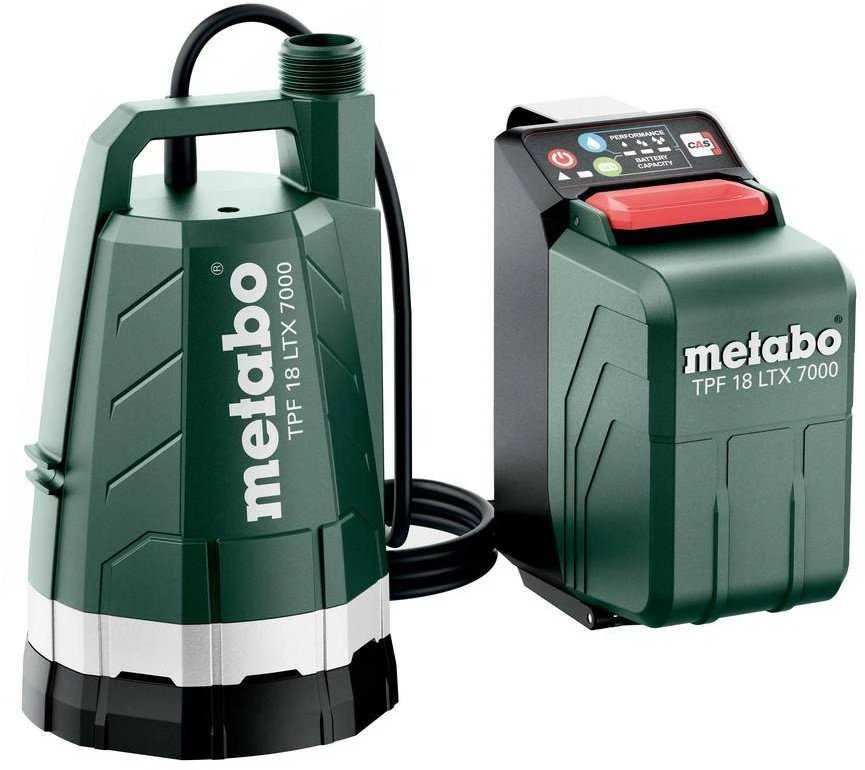 Vandens siurblys Metabo TPF 18 LTX 7000; 18 V (be akumuliatoriaus ir pakrovėjo)