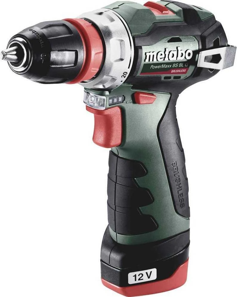 Aku.suktuvas/gręžtuvas PowerMaxx BS BL Q / 2x2,0Ah, Metabo