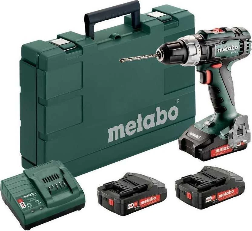 Metabo SB 18 L su lagaminu ir trimis akumuliatoriais