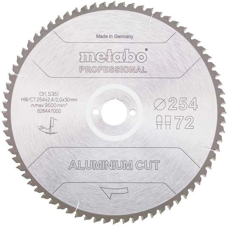 Pjovimo diskas aliuminiui Metabo FZ/TZ Aliuminio Cut Professional; 254x30x72 mm; -5°