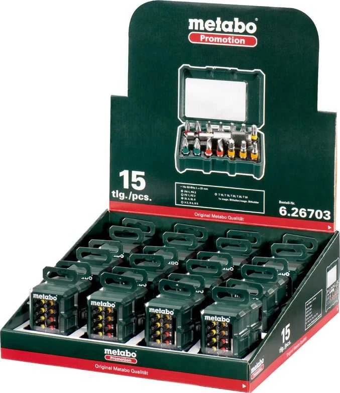 Grąžtas Sukimo antgalių rinkinys Metabo SP; 15 vnt.