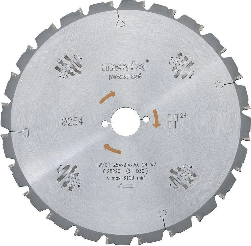 Pjovimo diskas 216x2,4/1,8x30, z48, WZ, -5°. Precision Cut., Metabo