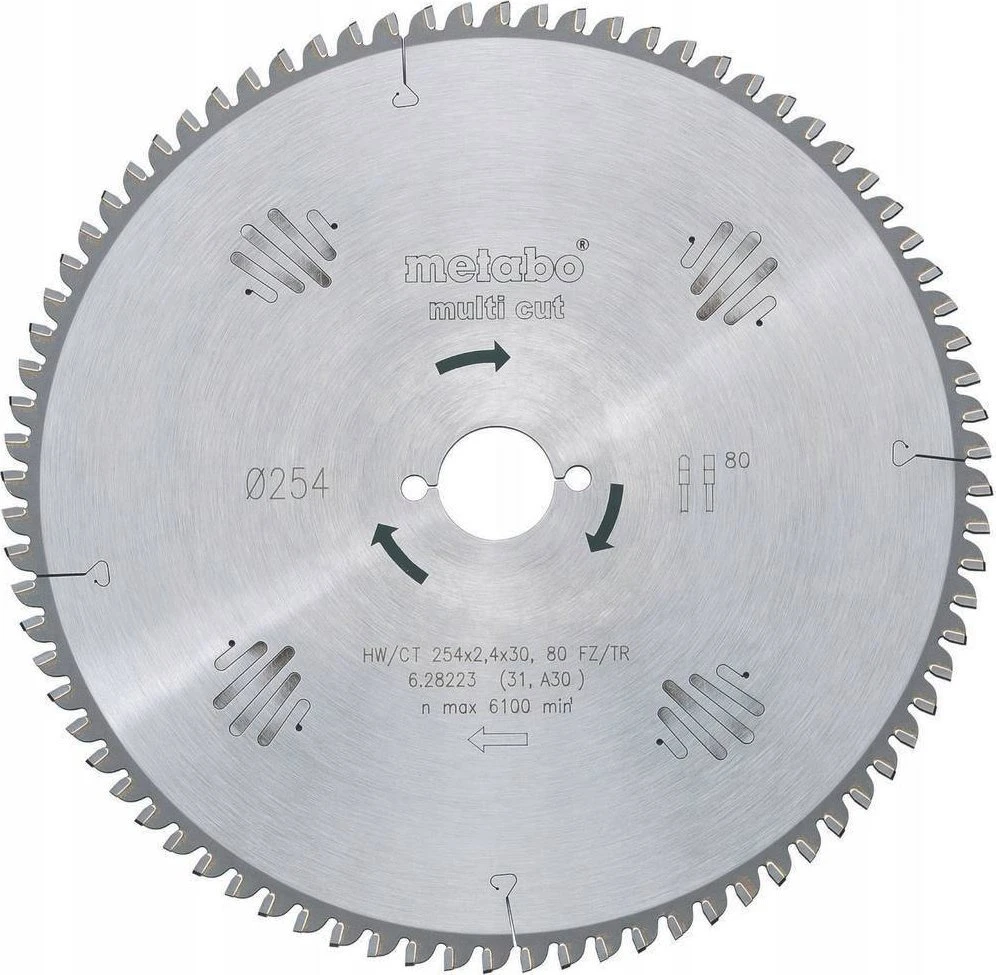 Pjovimo diskas Multi Cut 216x2,6/1,6x30, z60, FZ/TZ, -5°, Metabo