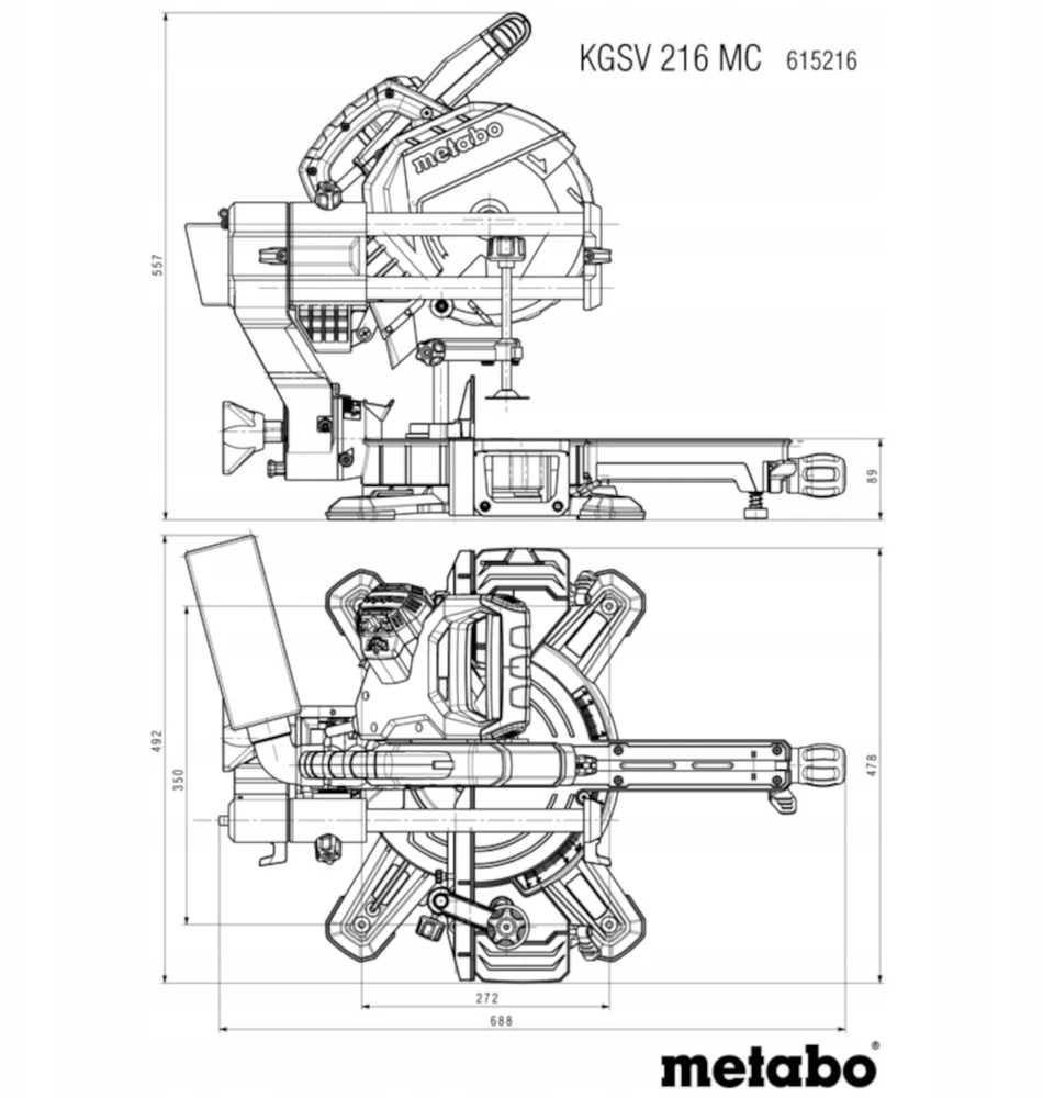 METABO SKERSINIO PJOVIMO PJŪKLAS KGSV 216 MC