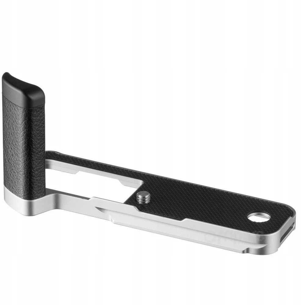 Fotoaparato priedas - JJC HG X100VI rankena aliuminio lydinys ARCA Swiss sidabrinė