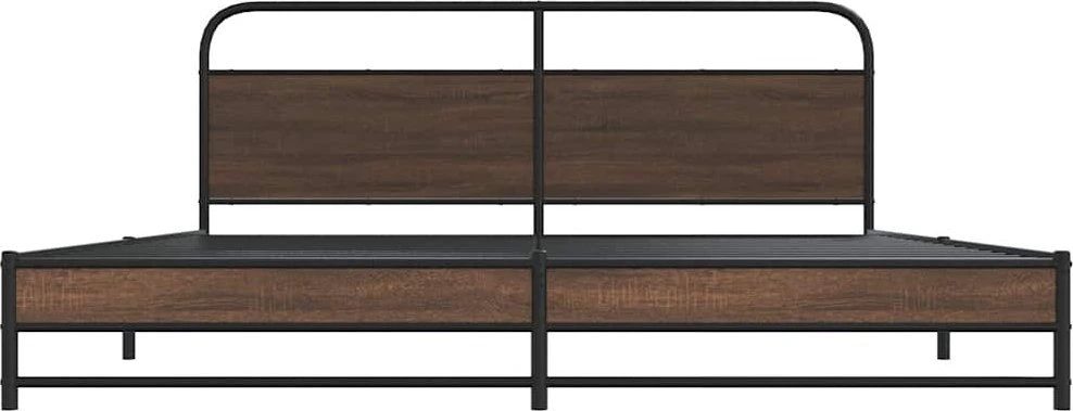 Lovos rėmas be čiužinio, rudas ąžuolo, 180x200cm, metalas