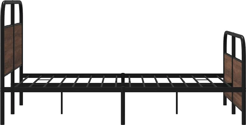 Lovos rėmas be čiužinio, rudas ąžuolo, 140x200cm, metalas