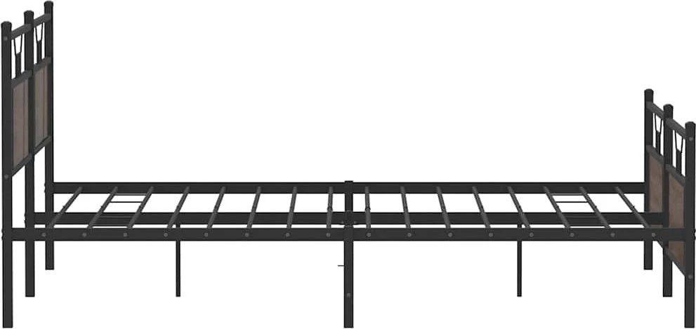 Lovos rėmas be čiužinio, rudas ąžuolo, 160x200cm, metalas