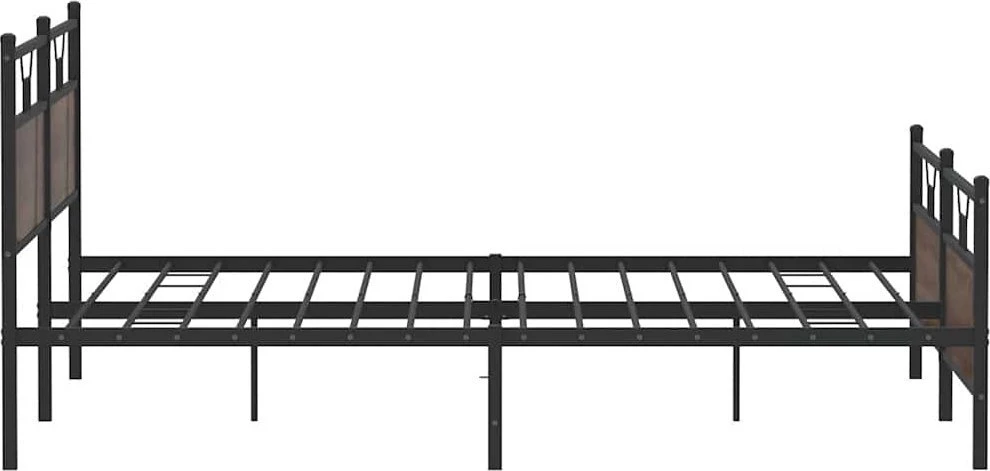 Lovos rėmas be čiužinio, rudas ąžuolo, 200x200cm, metalas