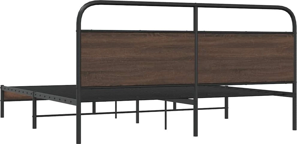 Lova Lovos rėmas be čiužinio, rudas ąžuolo, 183x213cm, metalas
