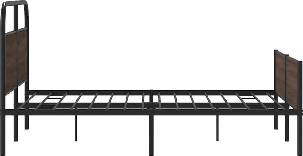 Lovos rėmas be čiužinio, rudas ąžuolo, 150x200cm, metalas