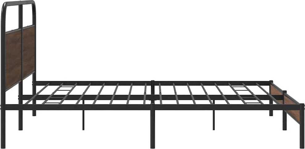 Lovos rėmas be čiužinio, rudas ąžuolo, 180x200cm, metalas