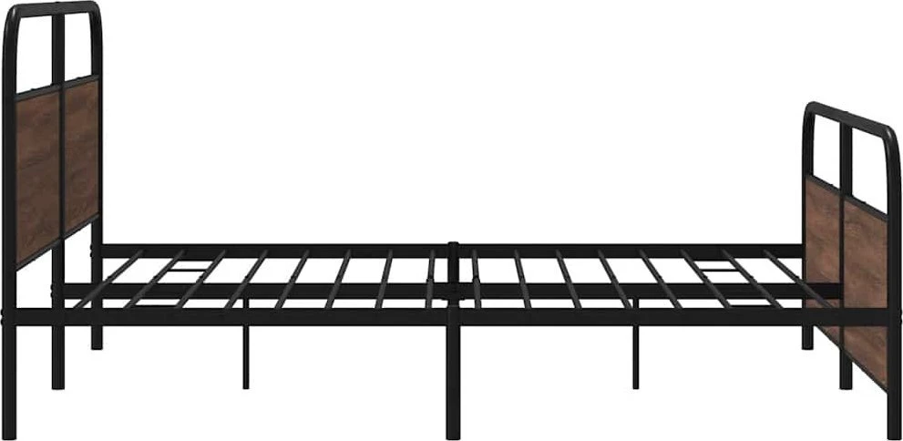 Lovos rėmas be čiužinio, rudas ąžuolo, 200x200cm, metalas