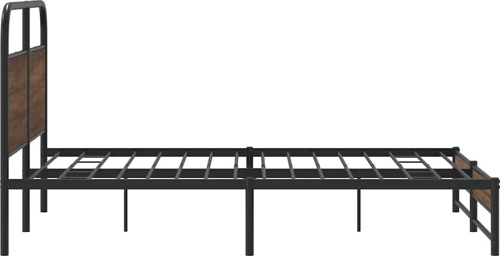 Lovos rėmas be čiužinio, rudas ąžuolo, 160x200cm, metalas