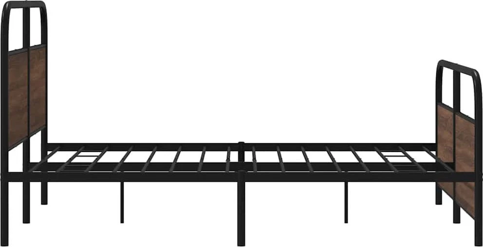 Lovos rėmas be čiužinio, rudas ąžuolo, 160x200cm, metalas