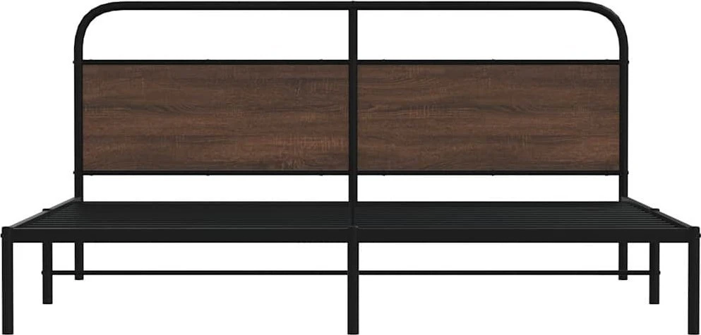 Lovos rėmas be čiužinio, rudas ąžuolo, 180x200cm, metalas