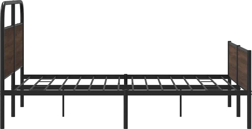 Lovos rėmas be čiužinio, rudas ąžuolo, 160x200cm, metalas