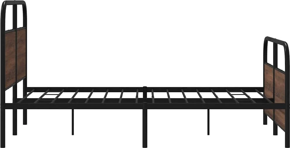 Lovos rėmas be čiužinio, rudas ąžuolo, 140x190cm, metalas