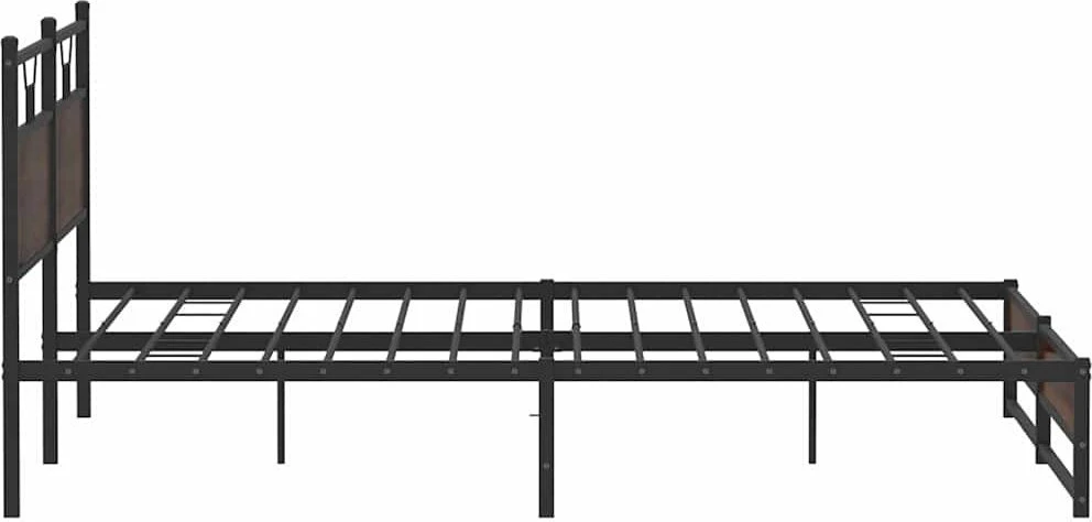 Lovos rėmas be čiužinio, rudas ąžuolo, 200x200cm, metalas