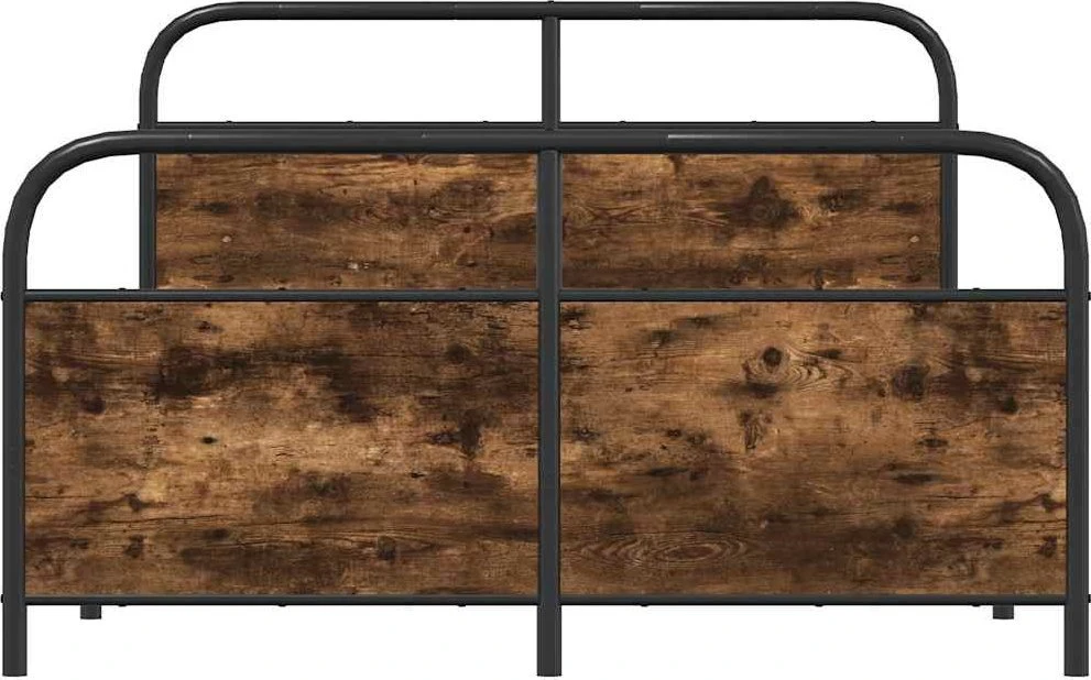 Lovos rėmas be čiužinio, dūminio ąžuolo, 140x200cm, metalas