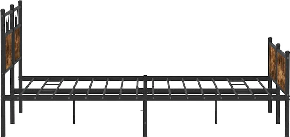 Lovos rėmas be čiužinio, dūminio ąžuolo, 160x200cm, metalas