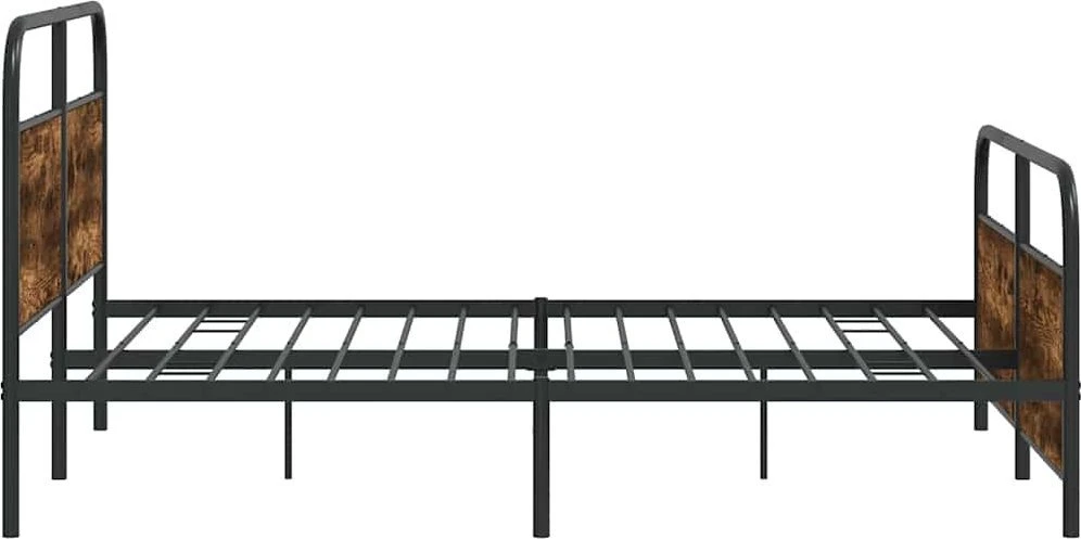 Lovos rėmas be čiužinio, dūminio ąžuolo, 150x200cm, metalas