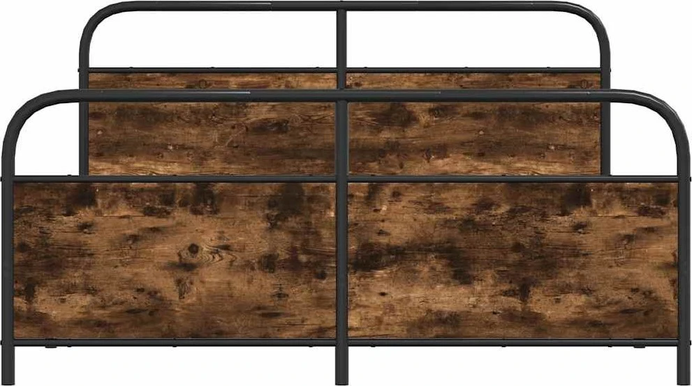 Lovos rėmas be čiužinio, dūminio ąžuolo, 200x200cm, metalas
