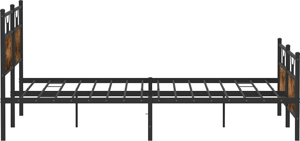 Lovos rėmas be čiužinio, dūminio ąžuolo, 160x200cm, metalas