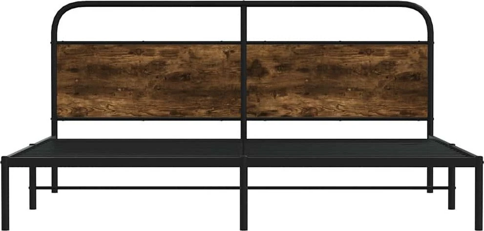 Lovos rėmas be čiužinio, dūminio ąžuolo, 180x200cm, metalas