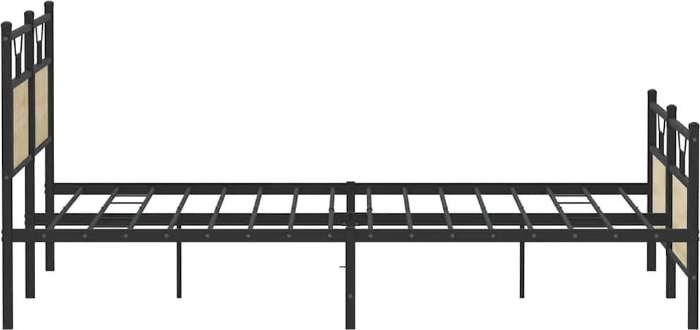 Lovos rėmas be čiužinio, sonoma ąžuolo, 160x200cm, metalas