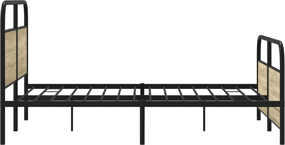 Lovos rėmas be čiužinio, sonoma ąžuolo, 150x200cm, metalas