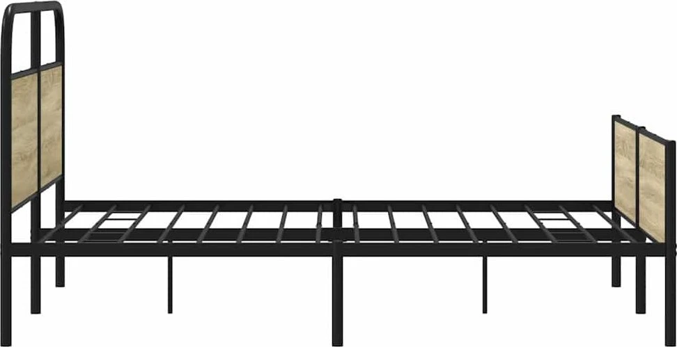 Lovos rėmas be čiužinio, sonoma ąžuolo, 160x200cm, metalas