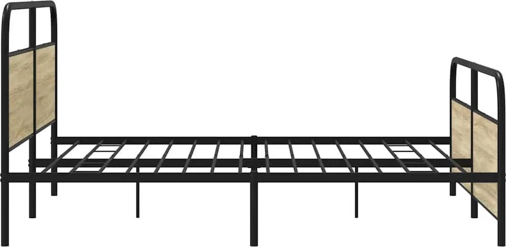 Lovos rėmas be čiužinio, sonoma ąžuolo, 200x200cm, metalas